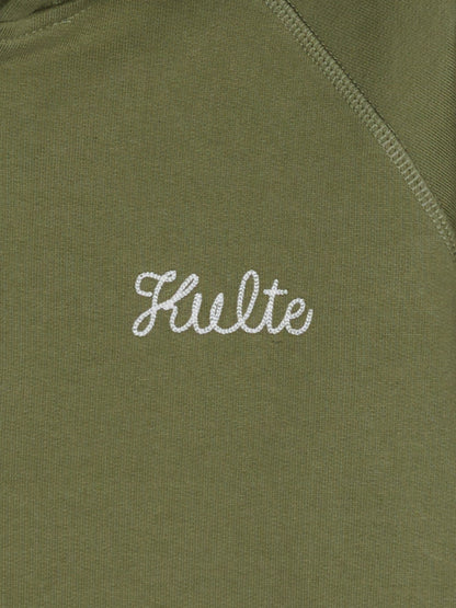 ZIP SCRIPT HOODIE PREMIUM KHAKI