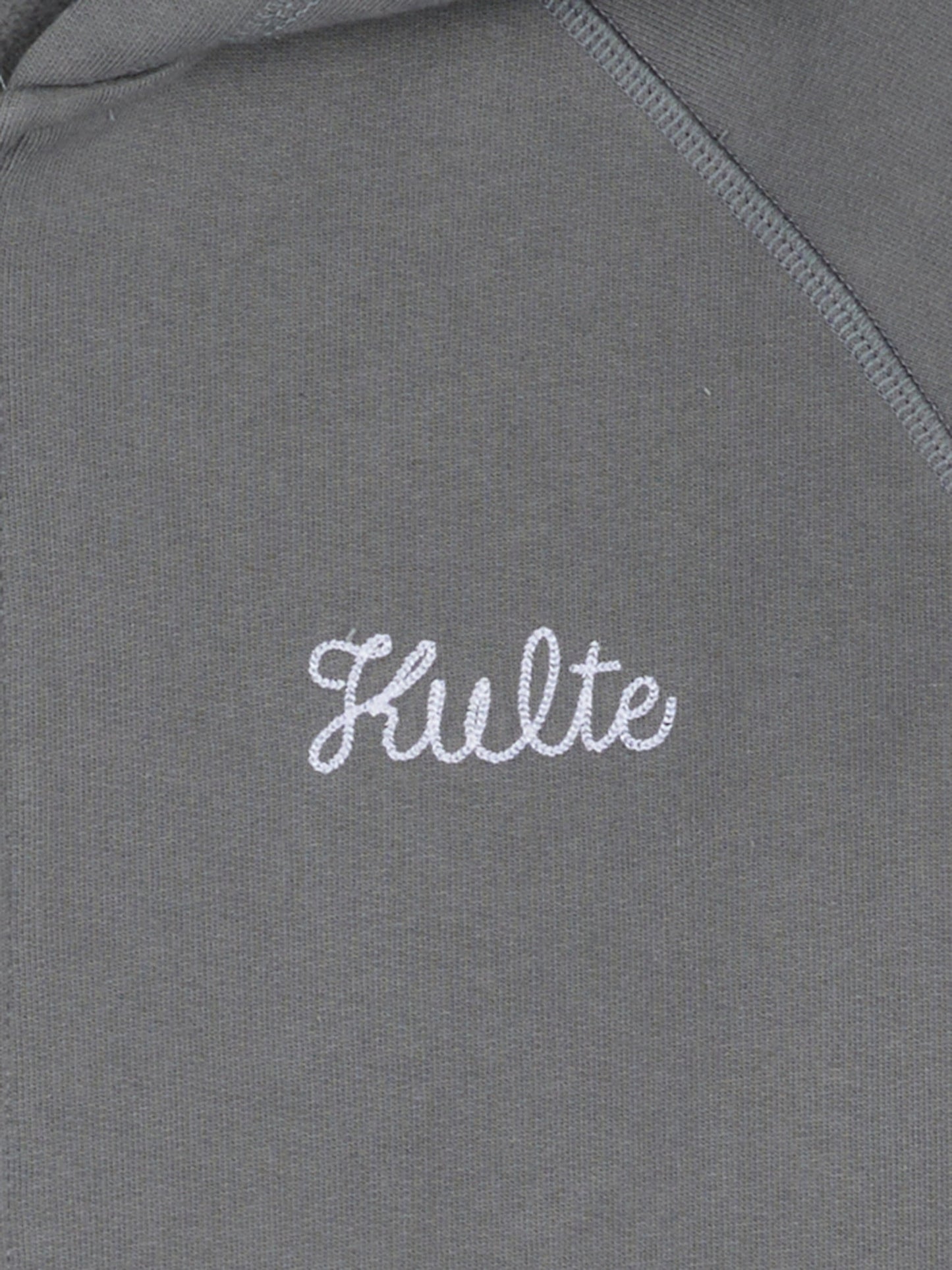 ZIP SCRIPT HOODIE PREMIUM CHARCOAL GRAY
