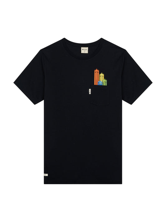 STAR POCKET BLACK T-SHIRT