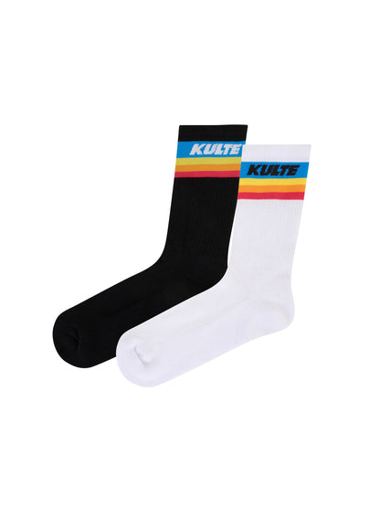 RAINBOW BLACK/WHITE SOCK