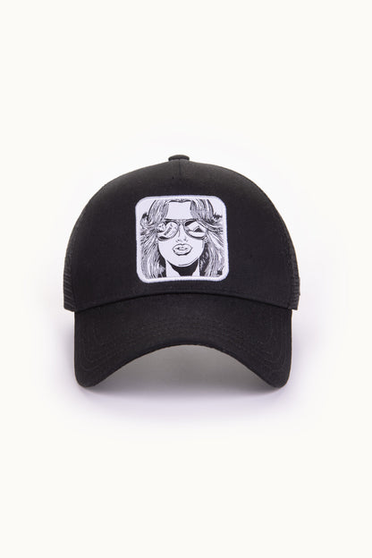 CASQUETTE MOTIF WTF BLACK