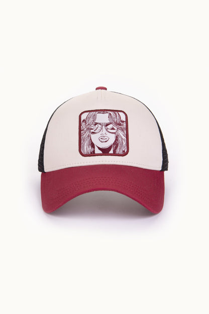 CASQUETTE MOTIF WTF RED