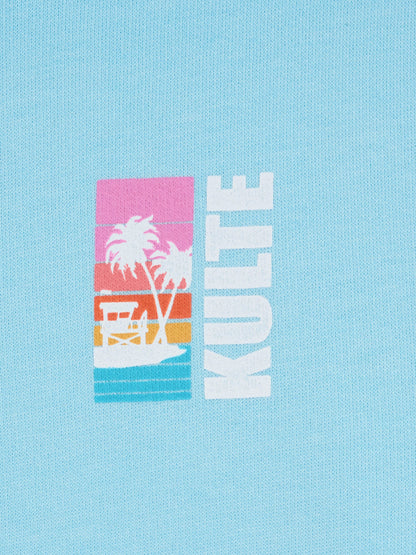 HOODIE LIFE IS A BEACH BLUE