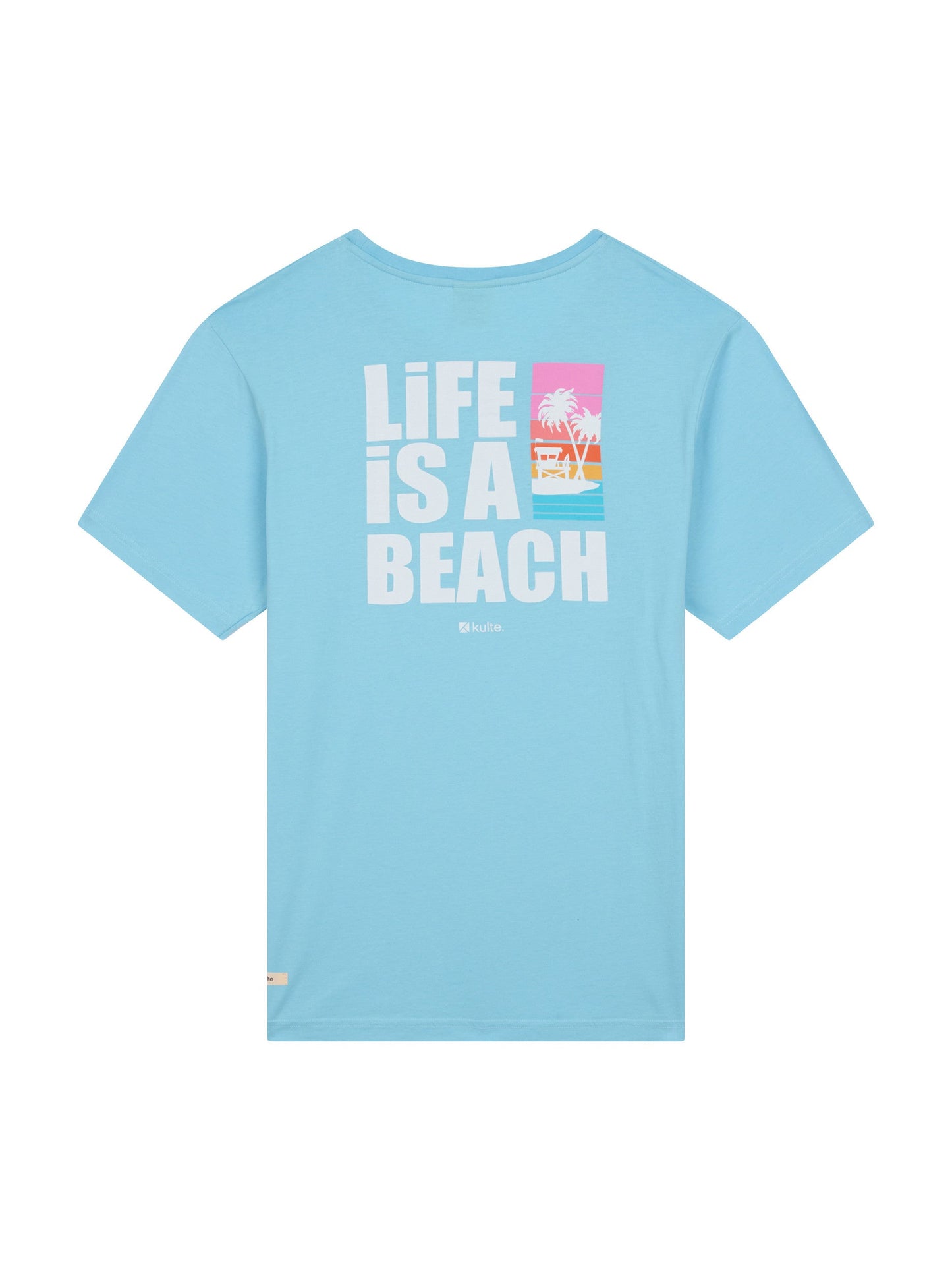 LIFE IS A BEACH BLUE T-SHIRT