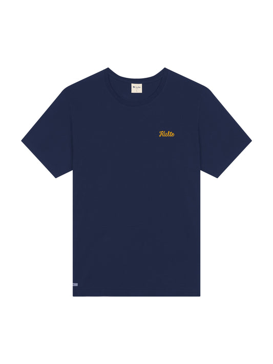 NAVY SCRIPT T-SHIRT