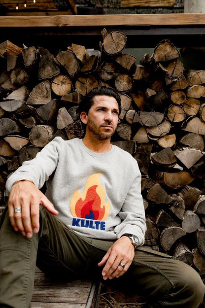 GREY FLAME SWEATSHIRT