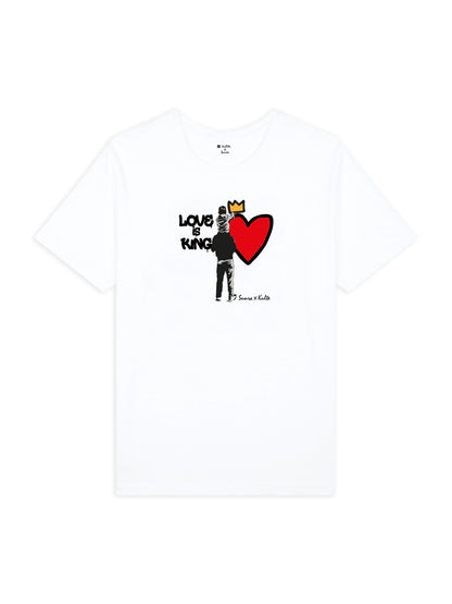 T-SHIRT LOVE IS KING WHITE