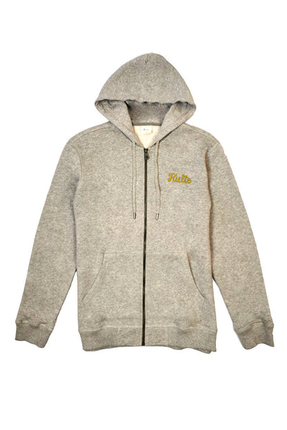 HOOD ZIP CORPO SCRIPT GREY