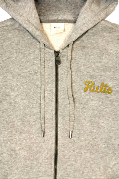 HOOD ZIP CORPO SCRIPT GREY