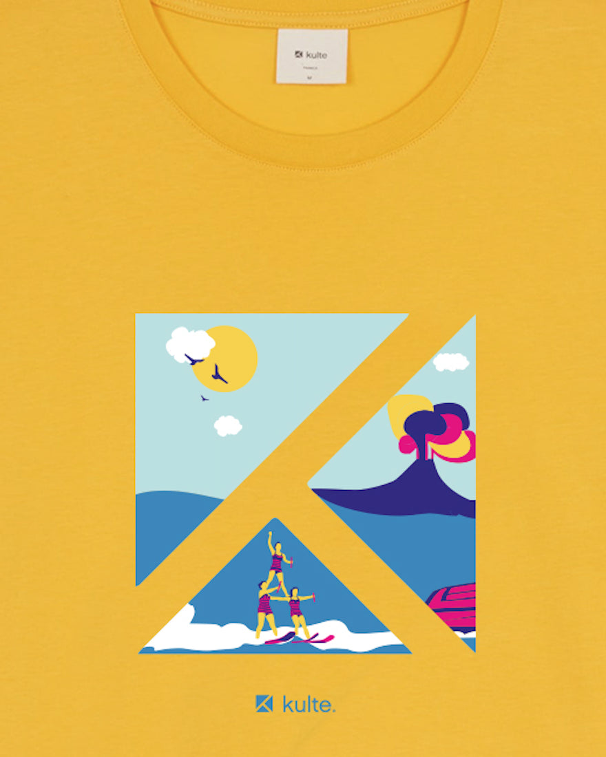 T-SHIRT THE K YELLOW