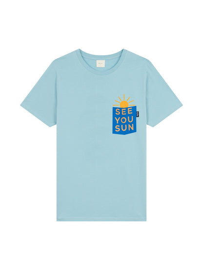 T-SHIRT SEE YOU SUN LIGHT BLUE