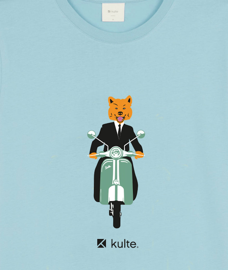 T-SHIRT VESPA LIGHT BLUE