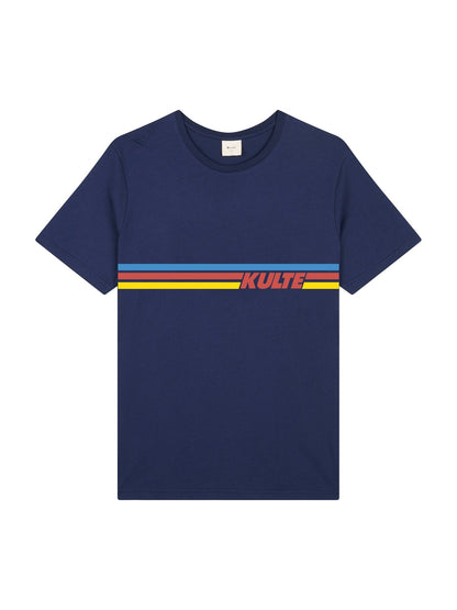 T-SHIRT RAINBOW 80'S NAVY