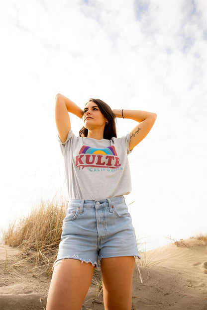 T-SHIRT CALIFORNIA SKY UNISEXE GREY