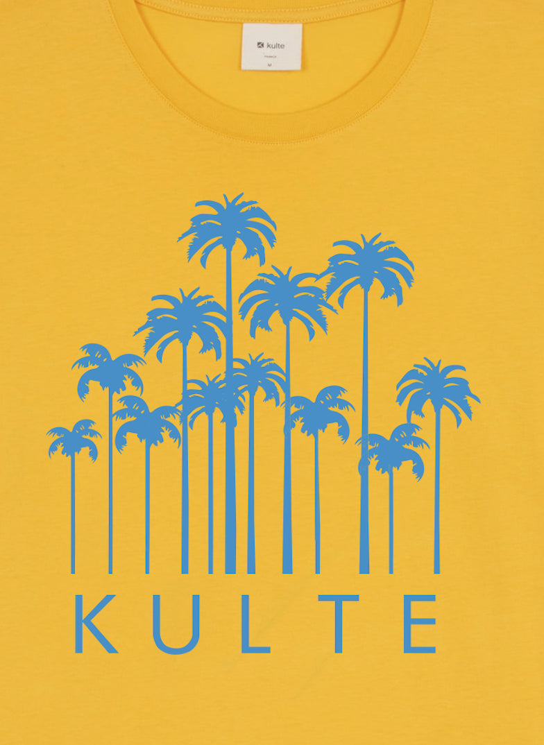 T-SHIRT PALMS YELLOW
