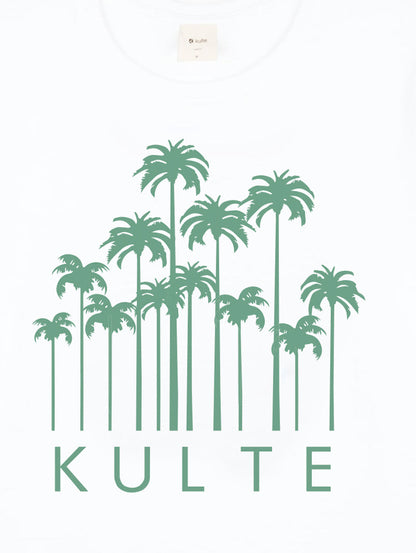 T-SHIRT PALMS WHITE