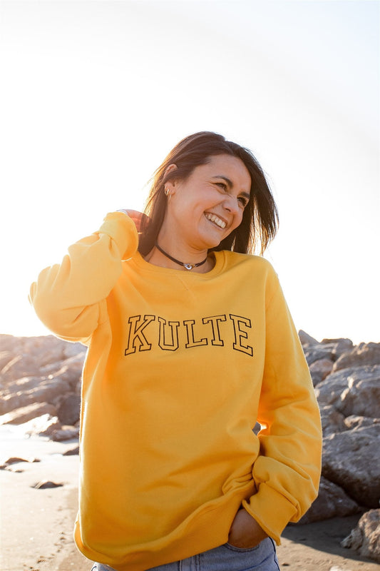 YELLOW ATHLETIC CORPO SWEATSHIRT