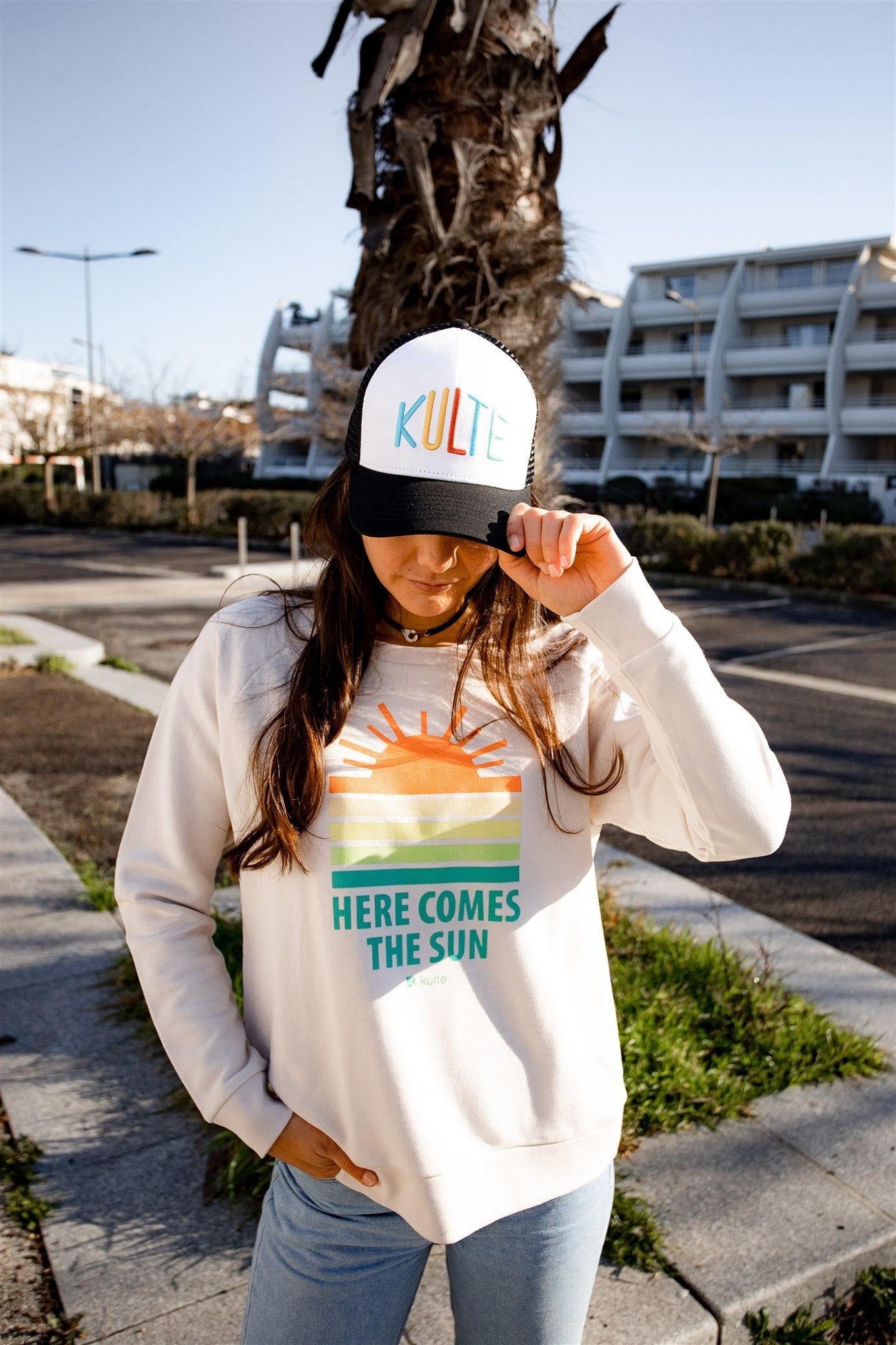 SUN OFF WHITE WOMEN'S SWEATSHIRT