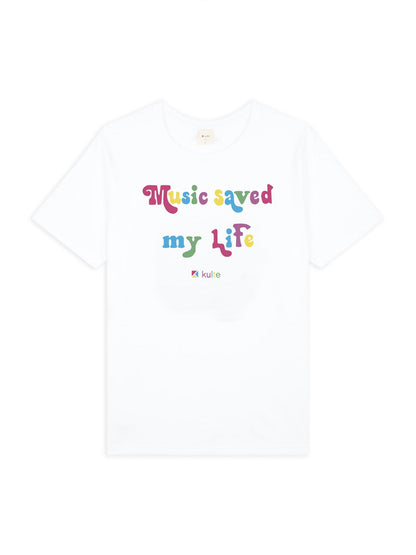 T-SHIRT MUSIC LIFE WHITE