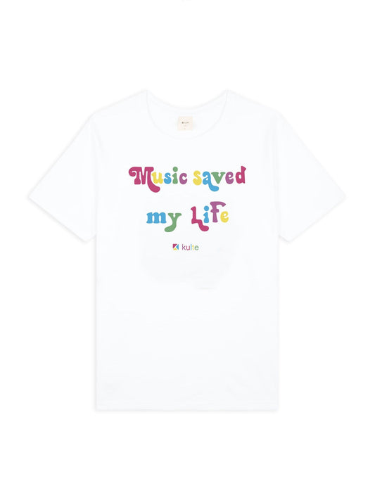 T-SHIRT MUSIC LIFE WHITE