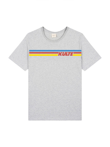 T-SHIRT RAINBOW 80'S GREY