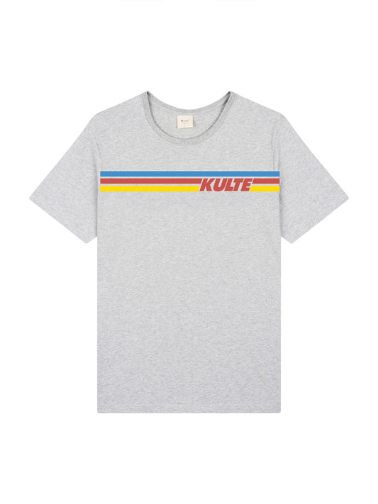 T-SHIRT RAINBOW 80'S GREY