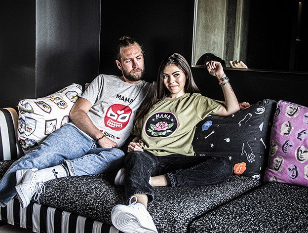 T-SHIRT FLEUR UNISEXE KAKI