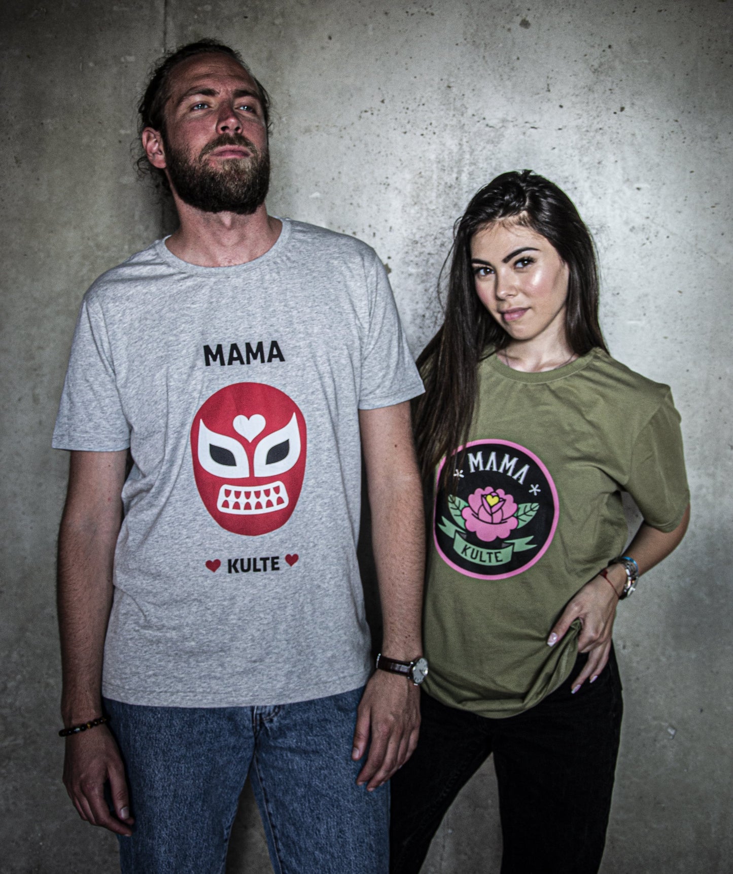 T-SHIRT FLEUR UNISEXE KAKI