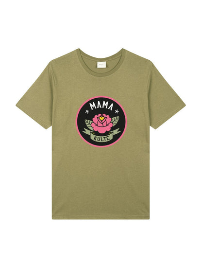 T-SHIRT FLEUR UNISEXE KAKI