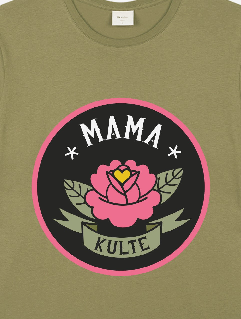 T-SHIRT FLEUR UNISEXE KAKI