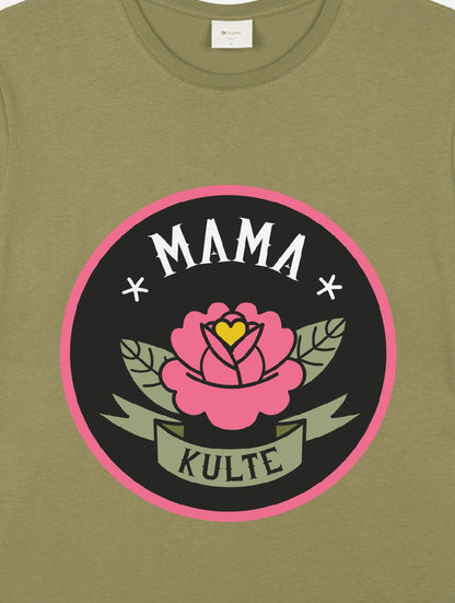 T-SHIRT FLEUR UNISEXE KAKI