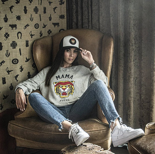 SWEAT TIGRE UNISEXE GREY