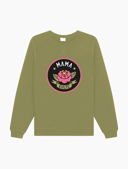 UNISEX KHAKI FLOWER SWEATSHIRT