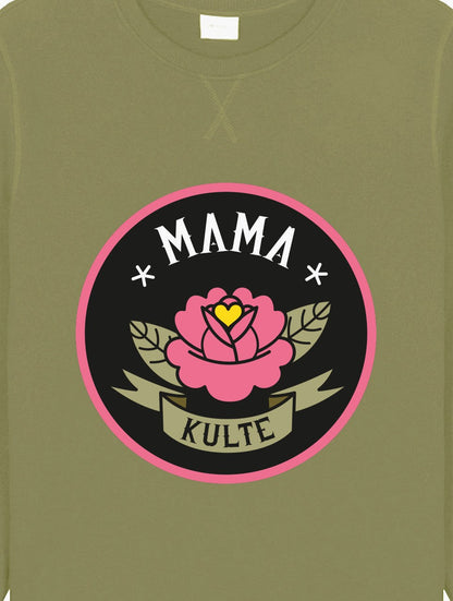 UNISEX KHAKI FLOWER SWEATSHIRT