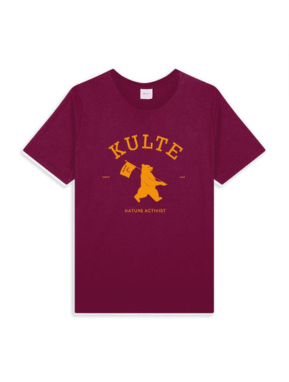 T-SHIRT NATURE ACTIVIST BURGUNDY
