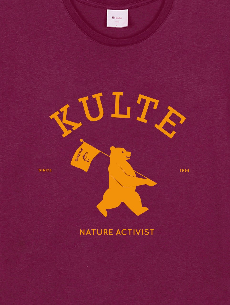 T-SHIRT NATURE ACTIVIST BURGUNDY