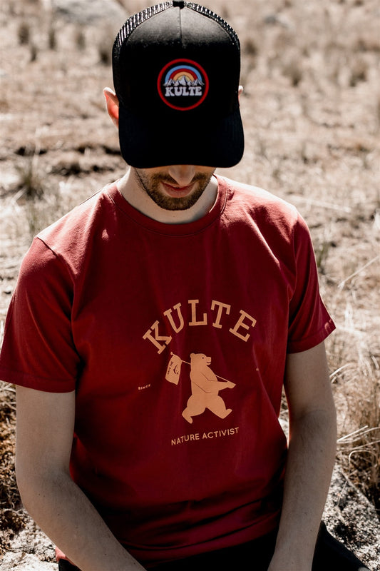 T-SHIRT NATURE ACTIVIST BURGUNDY