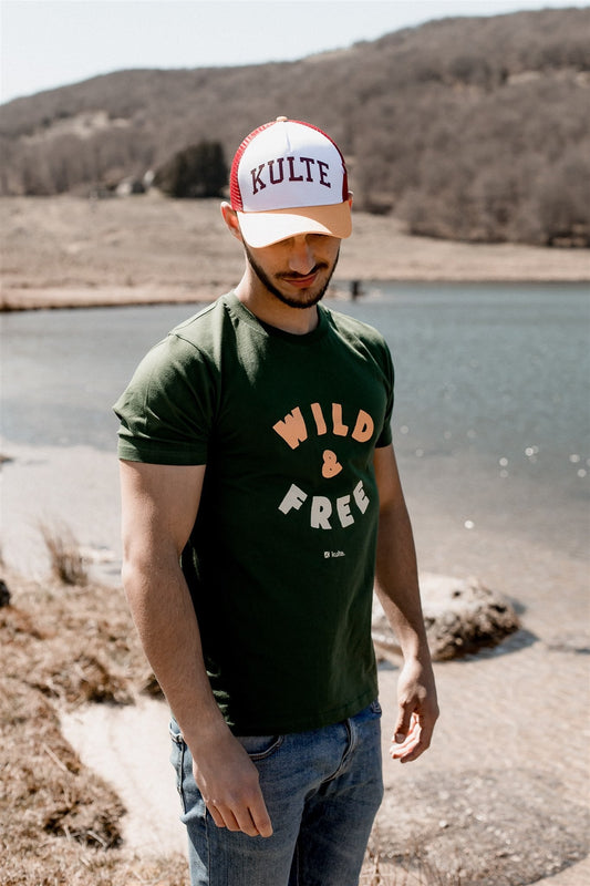 T-SHIRT WILD AND FREE GREEN
