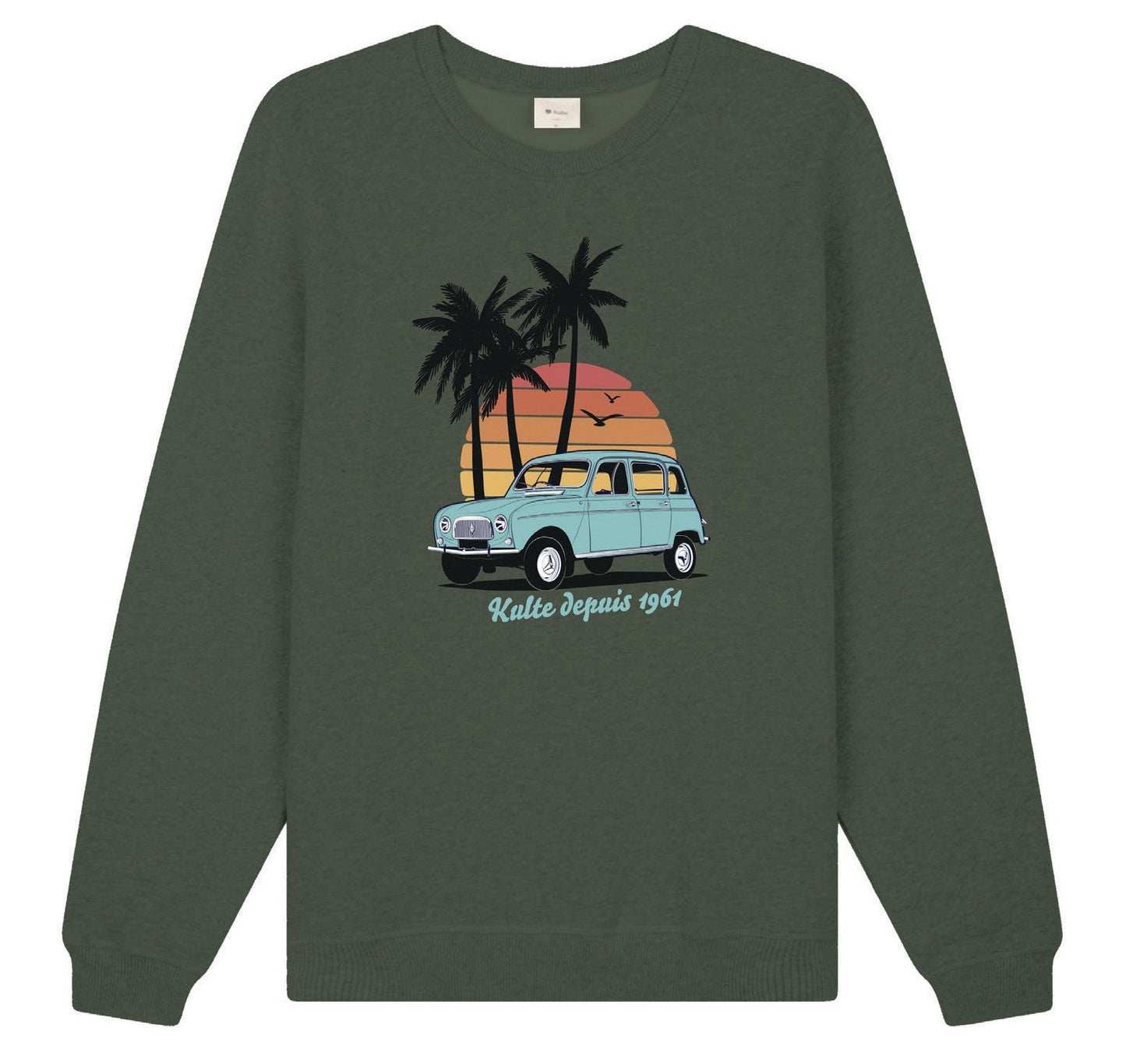 SWEATSHIRT 4L PALMIERS KAKI