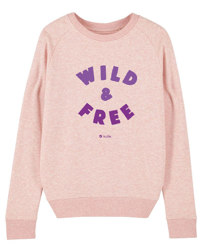 WOMEN'S SWEATSHIRT WILD AND FREE PINK
