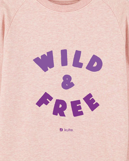 WOMEN'S SWEATSHIRT WILD AND FREE PINK