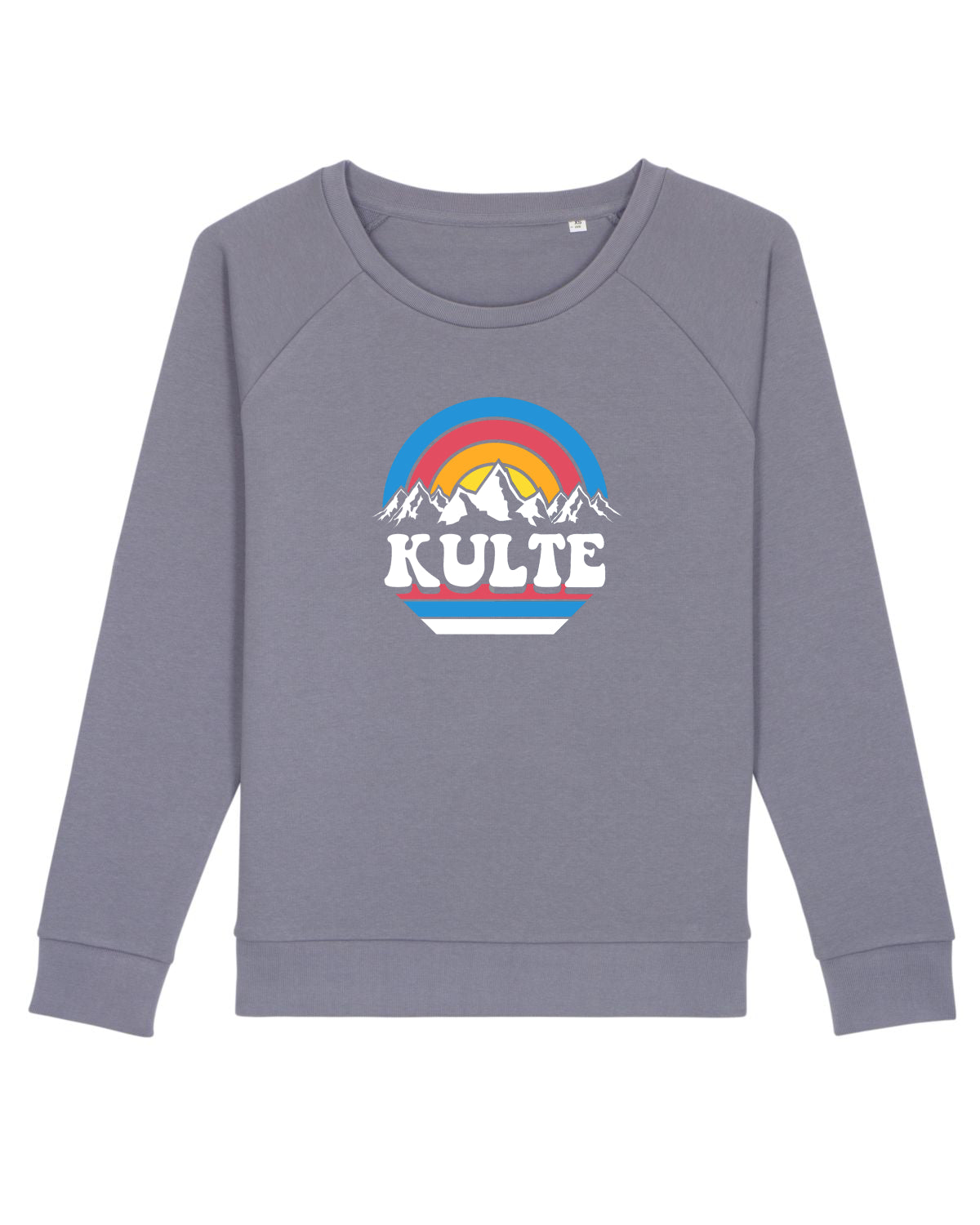 WOMEN'S SWEATSHIRT RAINBOW VINTAGE GRAY