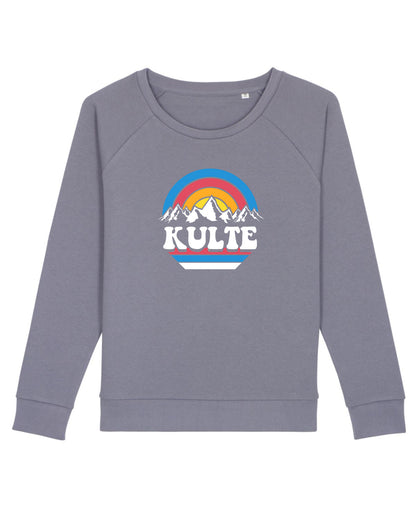 WOMEN'S SWEATSHIRT RAINBOW VINTAGE GRAY