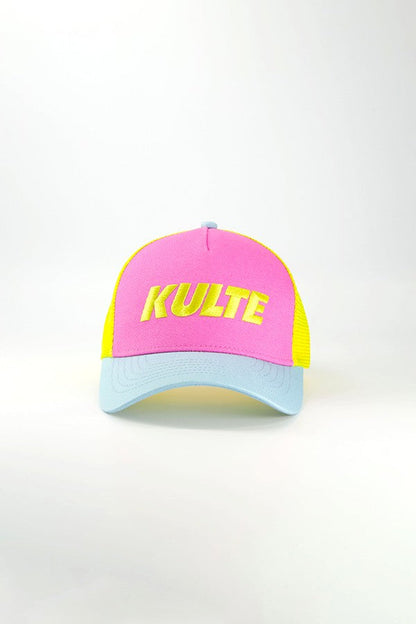 CASQUETTE ITALIC LIGHT BLUE YELLOW