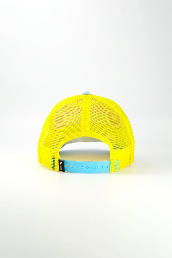 CASQUETTE ITALIC LIGHT BLUE YELLOW