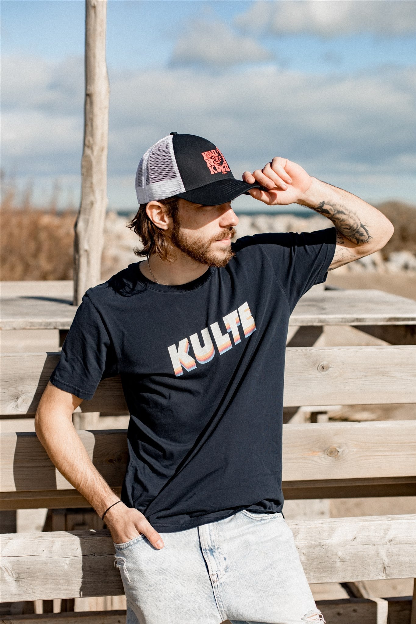 T-SHIRT CORPO ITALIC RETRO BLACK