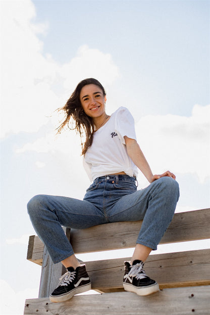 T-SHIRT FEMME SCRIPT WHITE