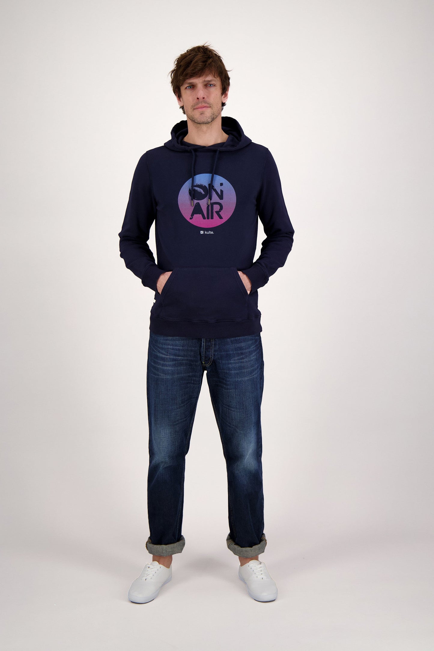 HOODIE ON AIR NAVY