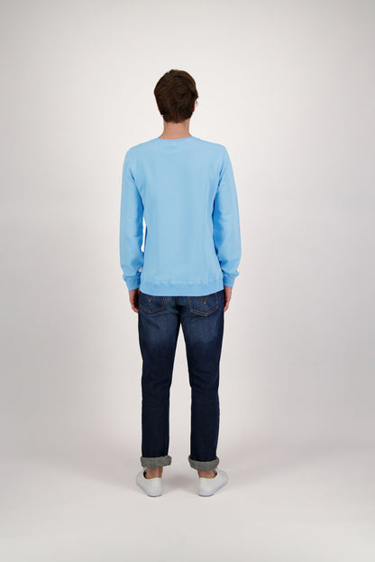 SWEAT CORPO ITALIC LIGHT BLUE