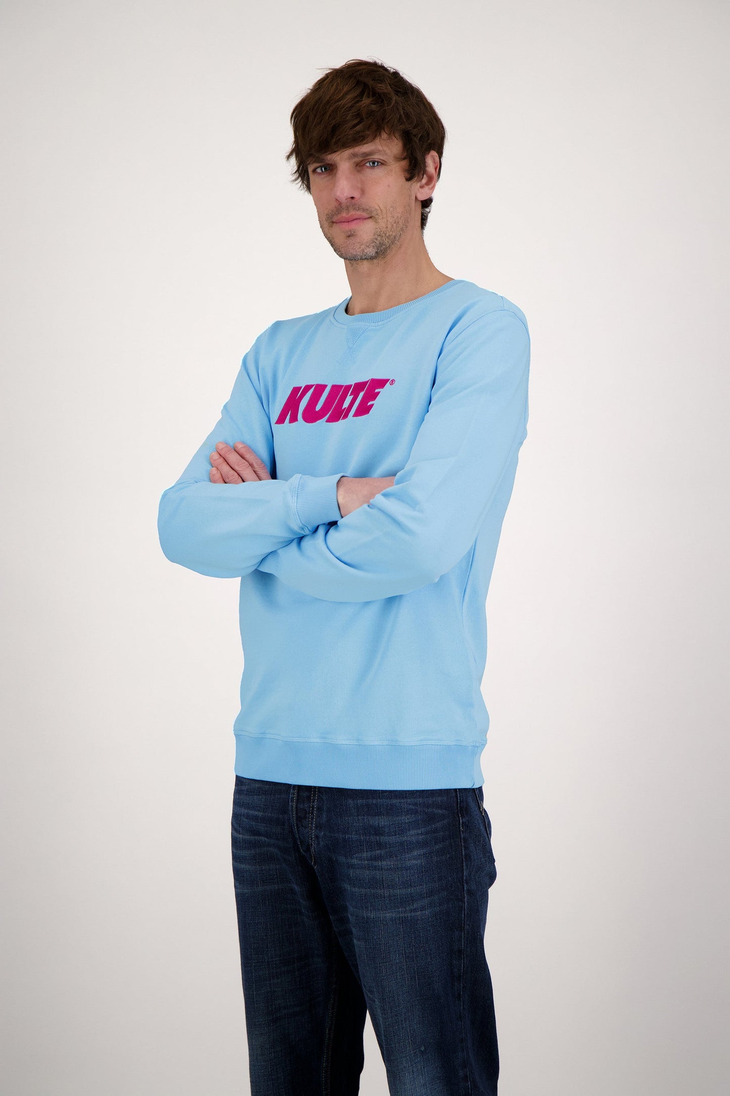 SWEAT CORPO ITALIC LIGHT BLUE